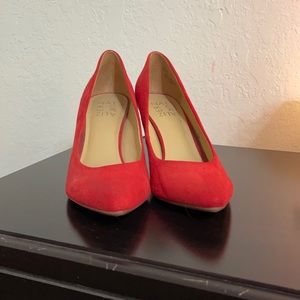 Size 8.5 Red Suede Shoes only worn once